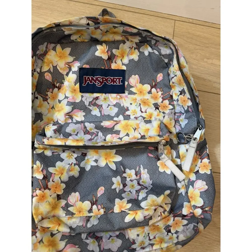 JanSport Unisex Big Student Diamond Plumeria Floral School Laptop Backpack